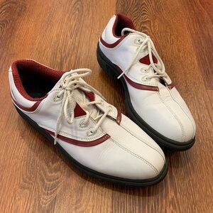 Footjoy Comfort Womens Golf Shoes Size 7.5M White Red
